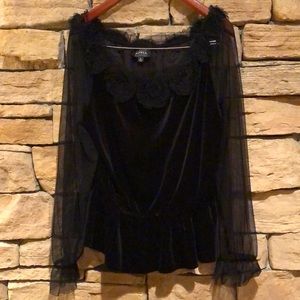 Formal velvet blouse